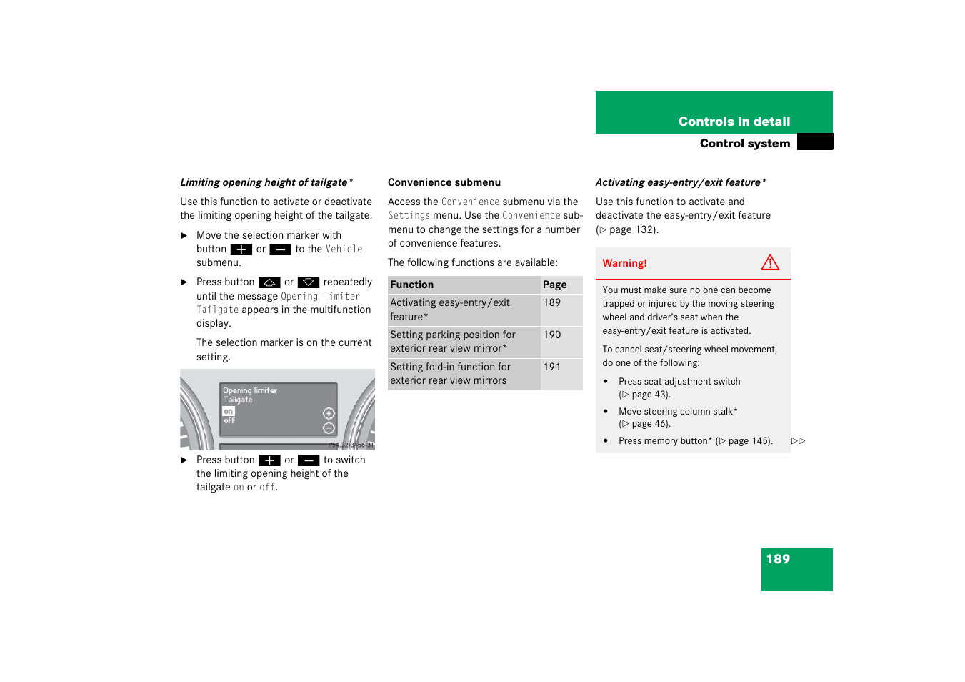 Mercedes-Benz R-Class 2006 Owners Manual User Manual | Page 190 / 561