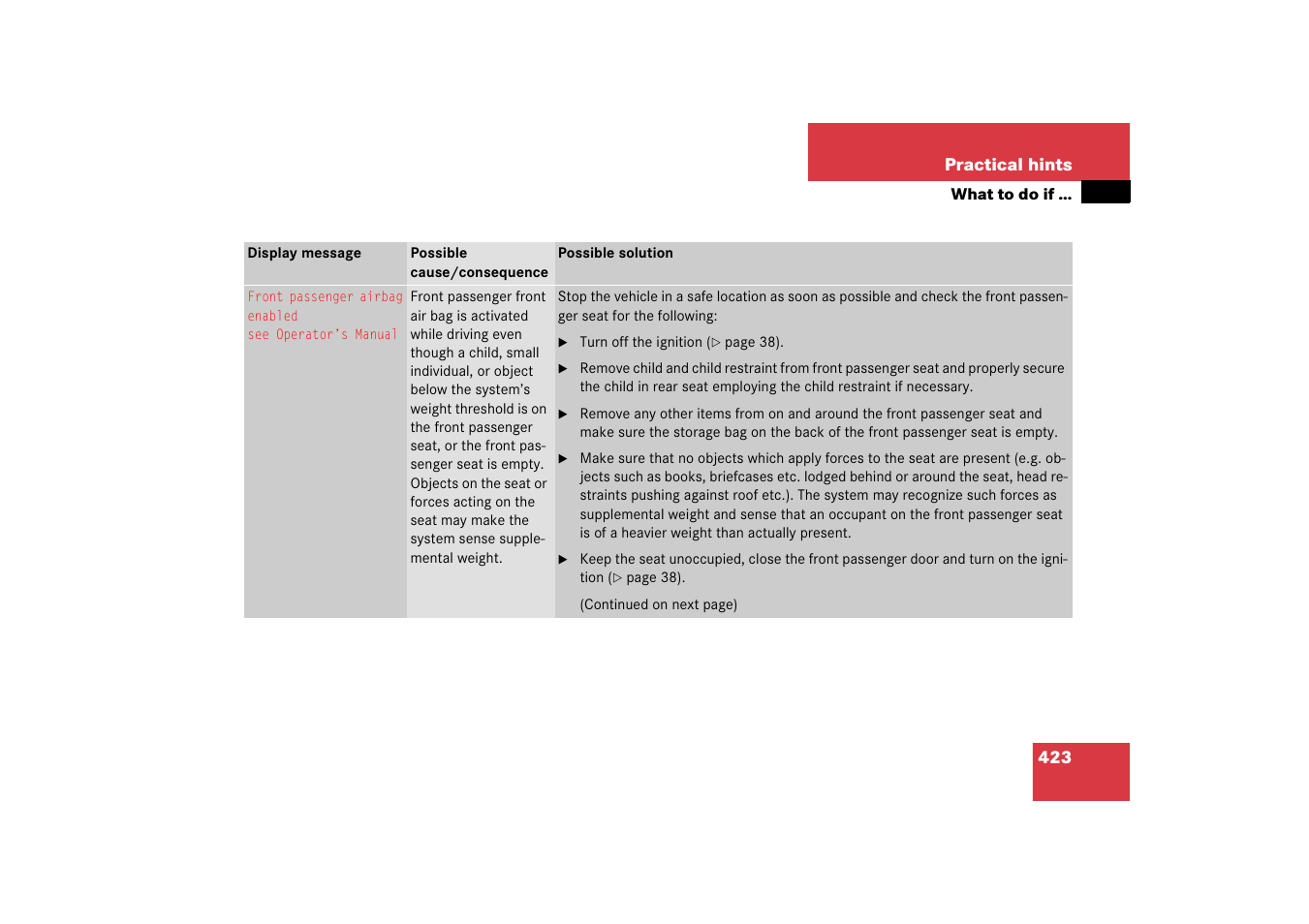 Mercedes-Benz R-Class 2006 Owners Manual User Manual | Page 424 / 561