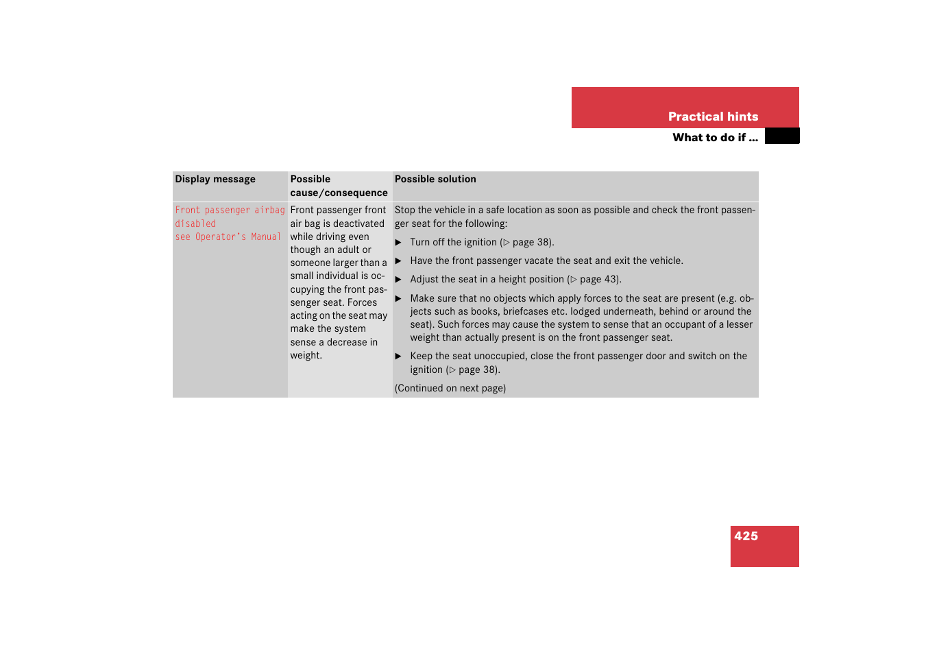 Mercedes-Benz R-Class 2006 Owners Manual User Manual | Page 426 / 561