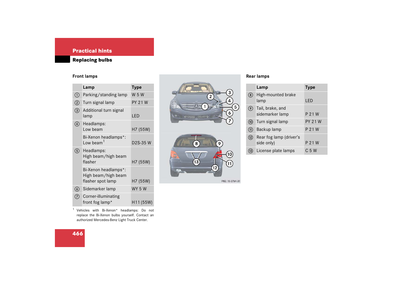 Mercedes-Benz R-Class 2006 Owners Manual User Manual | Page 467 / 561