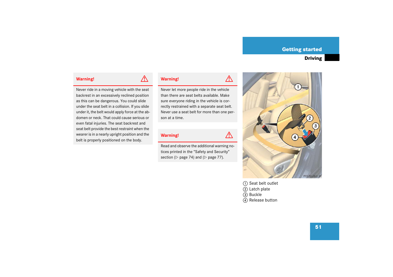 Mercedes-Benz R-Class 2006 Owners Manual User Manual | Page 52 / 561