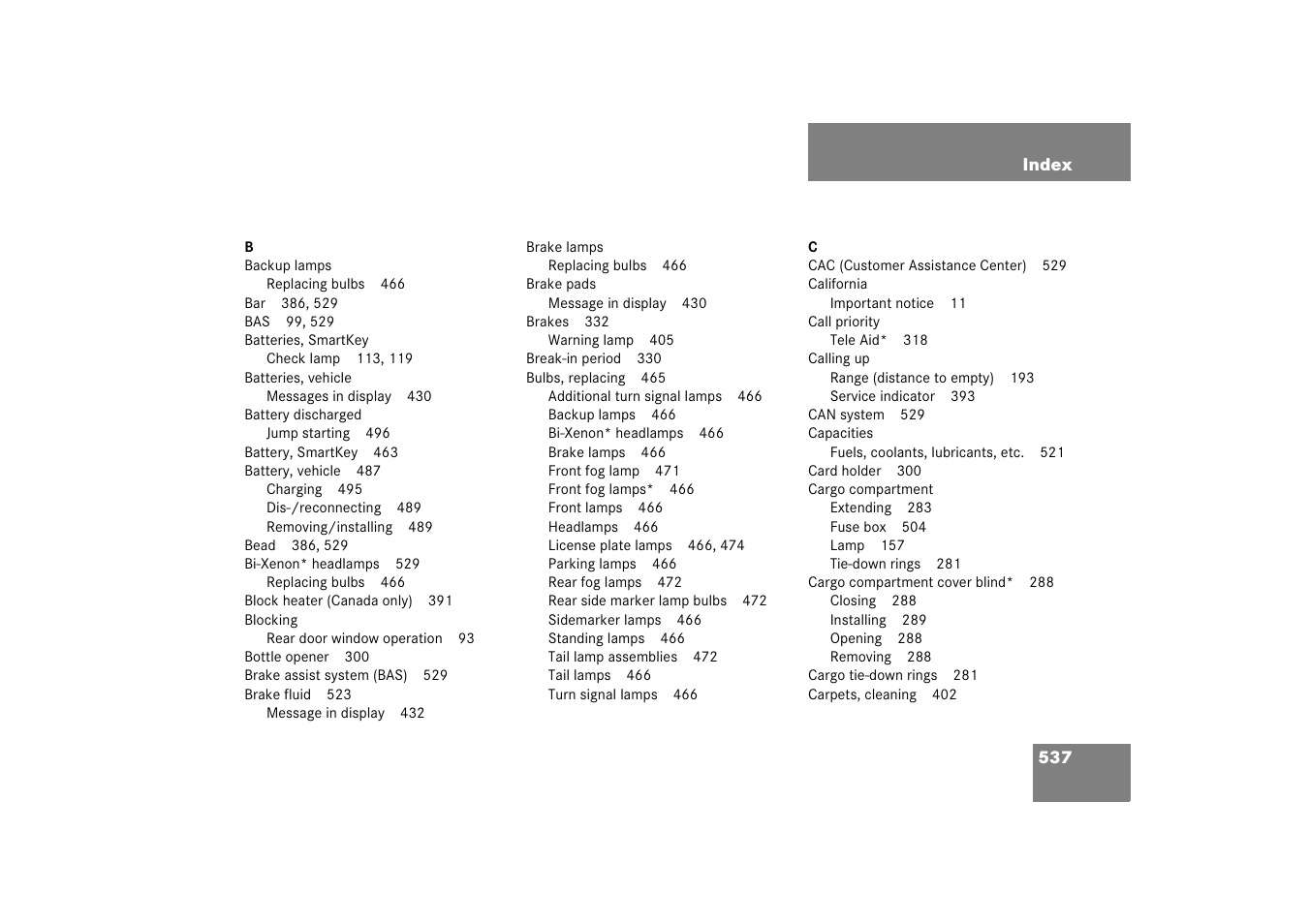 Mercedes-Benz R-Class 2006 Owners Manual User Manual | Page 538 / 561