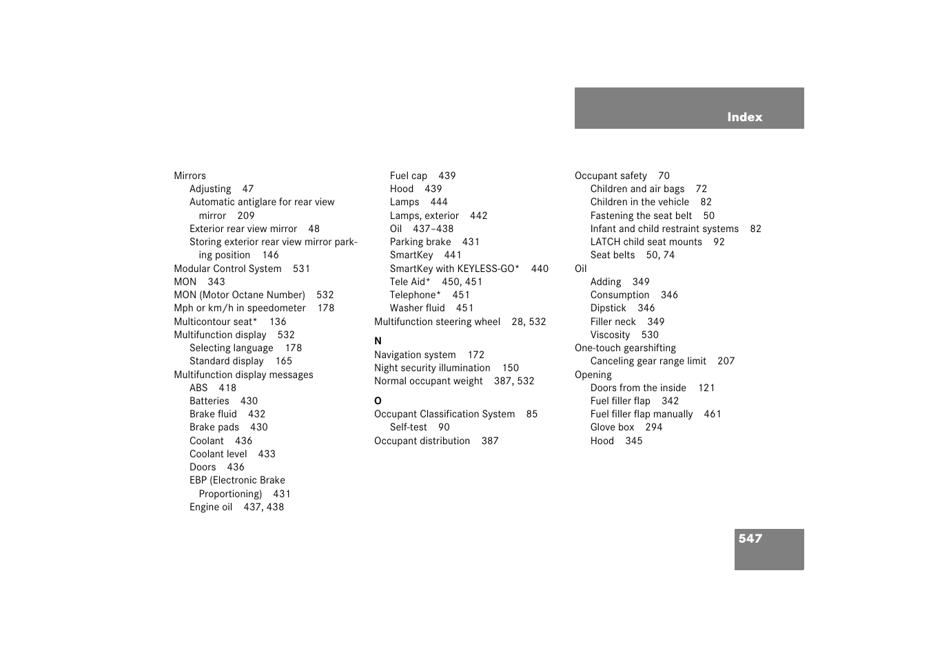 Mercedes-Benz R-Class 2006 Owners Manual User Manual | Page 548 / 561