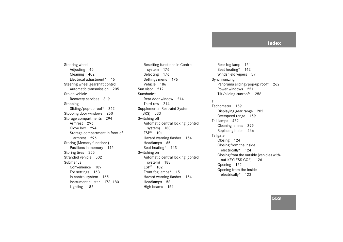 Mercedes-Benz R-Class 2006 Owners Manual User Manual | Page 554 / 561