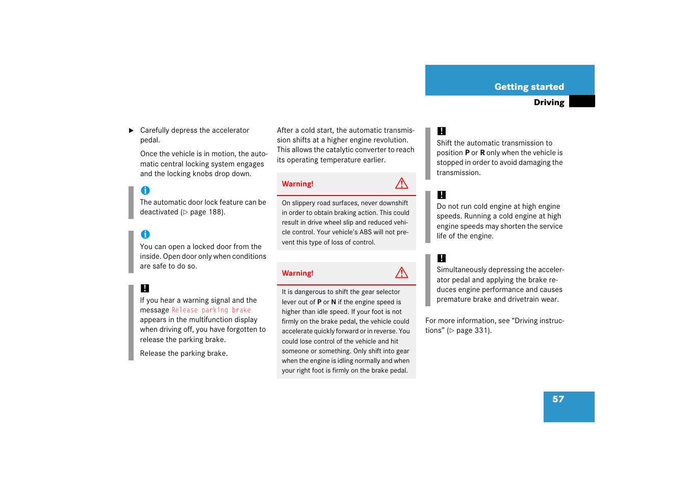 Mercedes-Benz R-Class 2006 Owners Manual User Manual | Page 58 / 561
