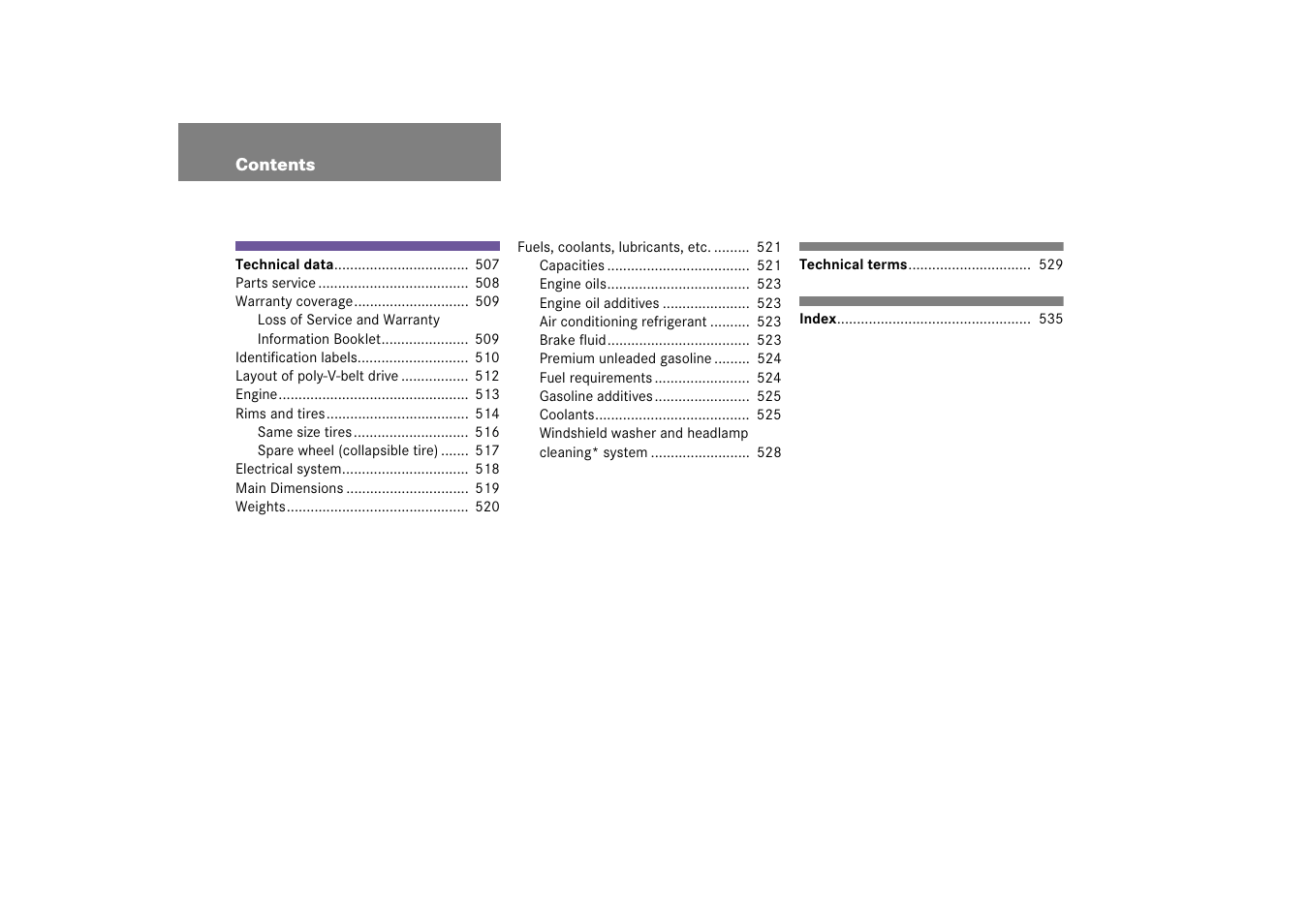 Mercedes-Benz R-Class 2006 Owners Manual User Manual | Page 9 / 561