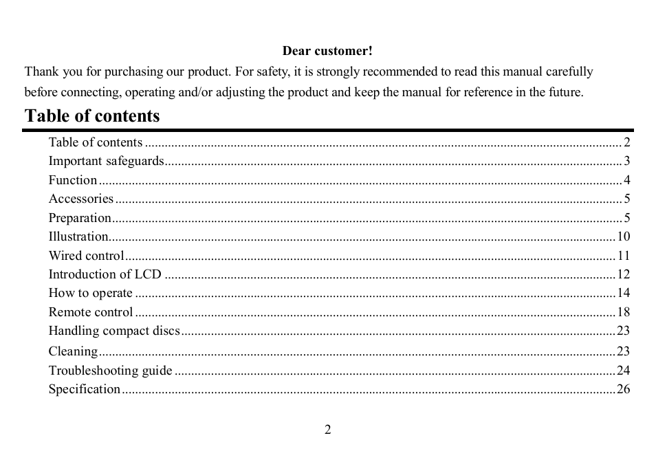 Hyundai H-CD7012 User Manual | Page 2 / 53