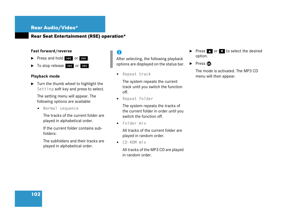 Mercedes-Benz M-Class 2006 COMAND Manual User Manual | Page 104 / 242