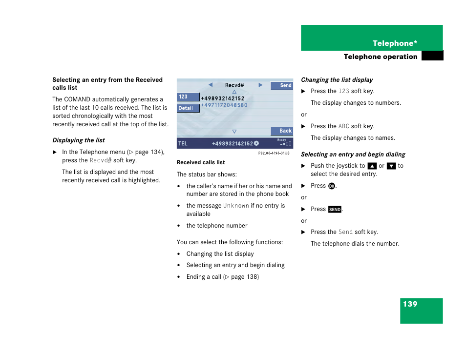 Mercedes-Benz M-Class 2006 COMAND Manual User Manual | Page 141 / 242