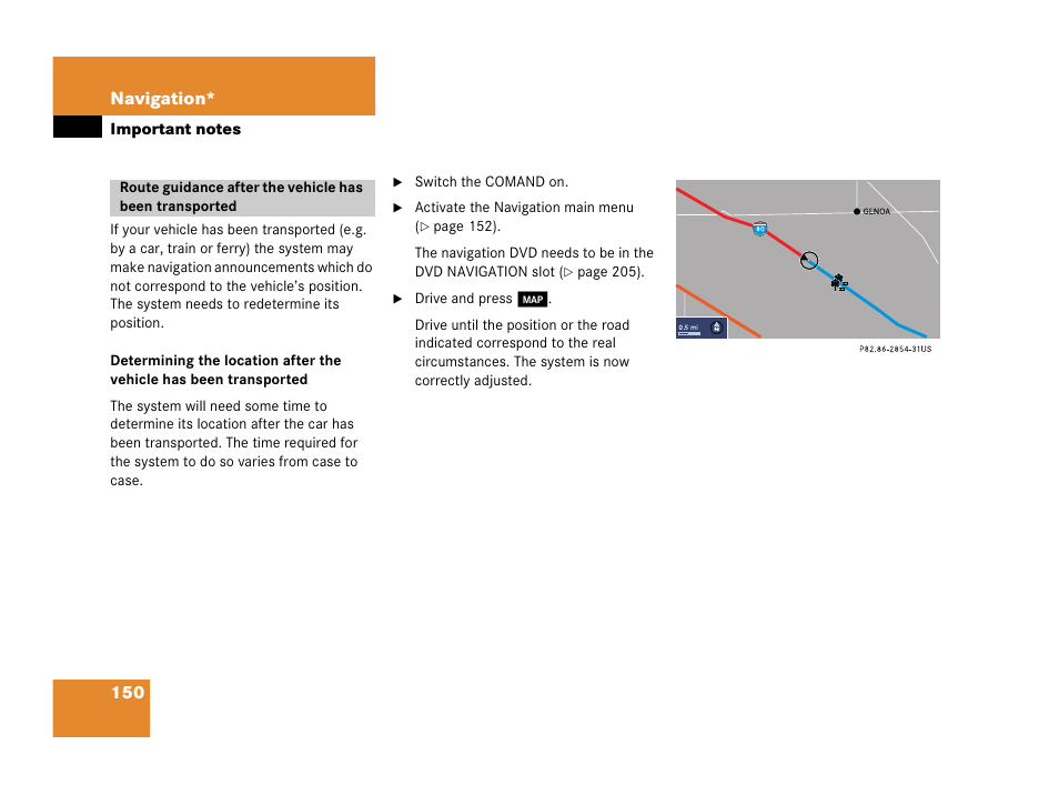 Mercedes-Benz M-Class 2006 COMAND Manual User Manual | Page 152 / 242