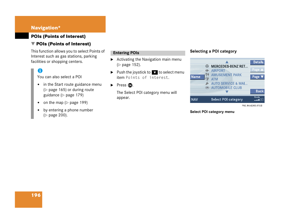 Mercedes-Benz M-Class 2006 COMAND Manual User Manual | Page 198 / 242