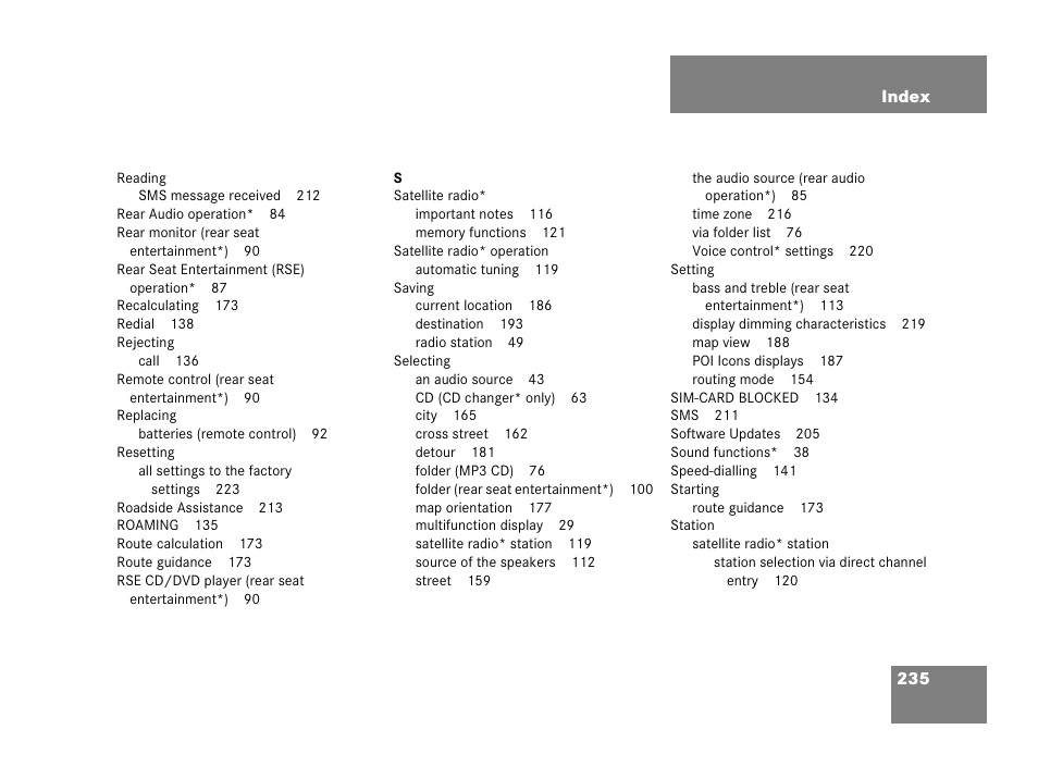 Mercedes-Benz M-Class 2006 COMAND Manual User Manual | Page 237 / 242