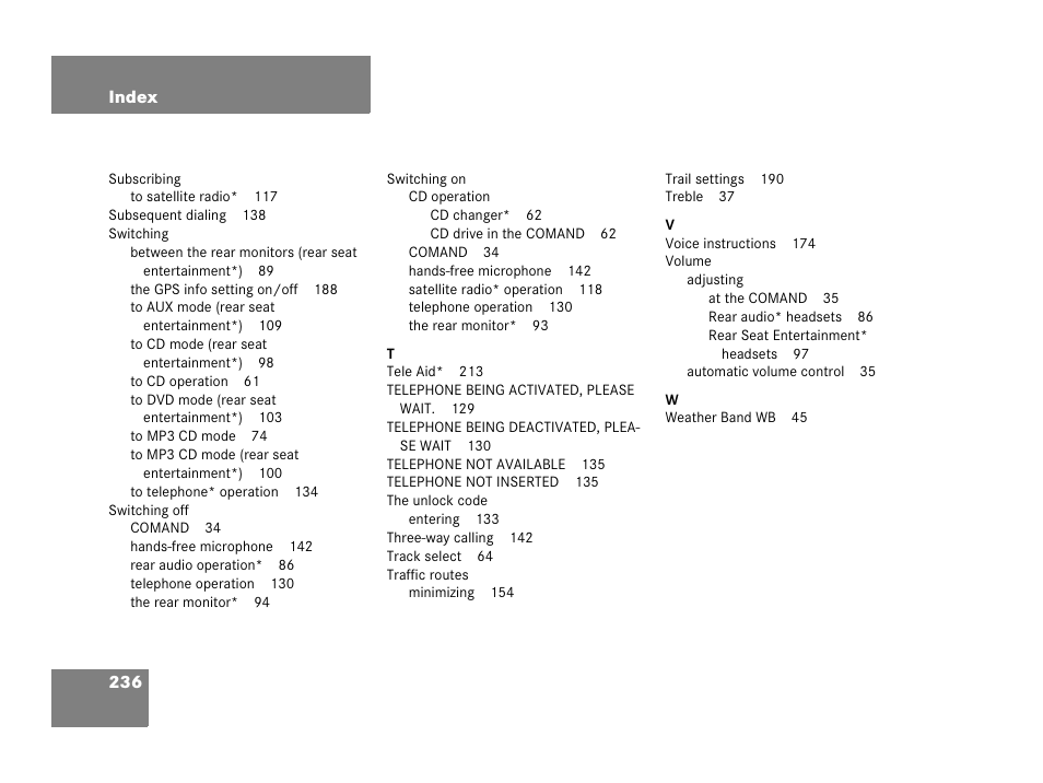 Mercedes-Benz M-Class 2006 COMAND Manual User Manual | Page 238 / 242
