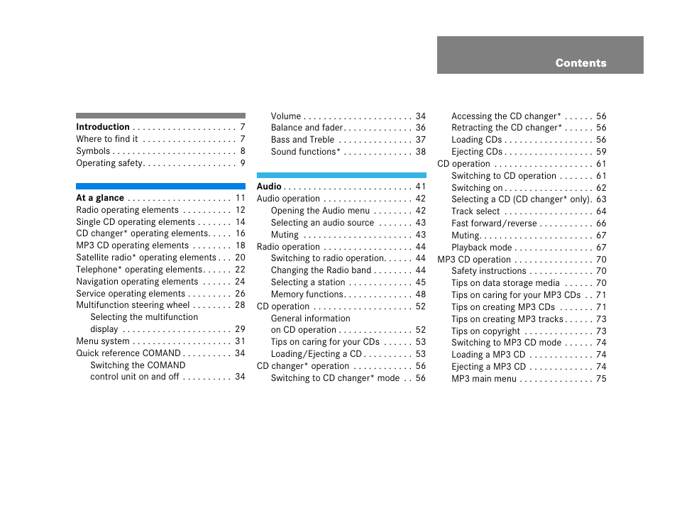 Mercedes-Benz M-Class 2006 COMAND Manual User Manual | Page 5 / 242