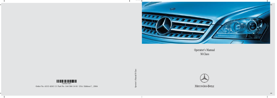Mercedes-Benz M-Class 2006 Owners Manual User Manual | 539 pages