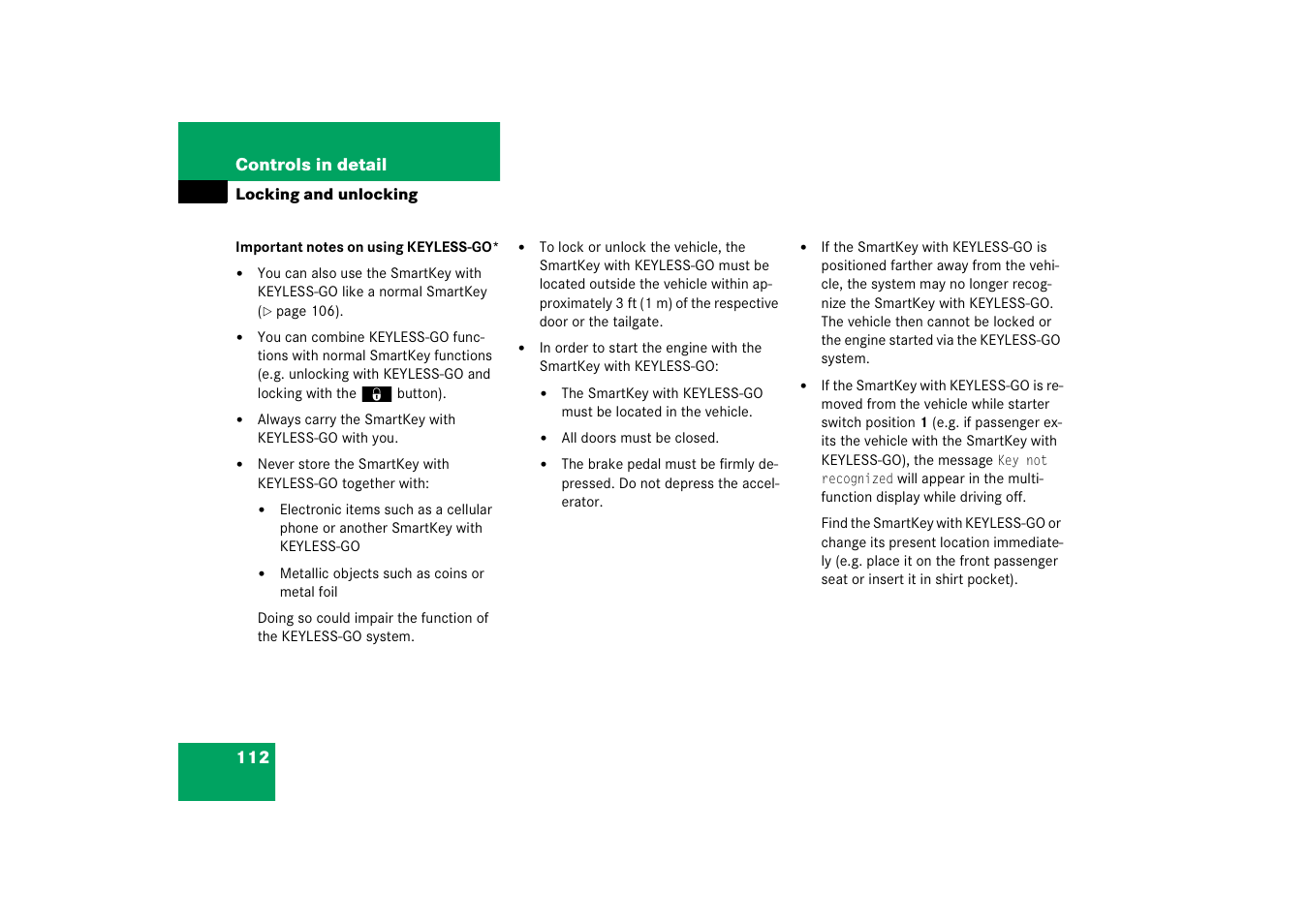 Mercedes-Benz M-Class 2006 Owners Manual User Manual | Page 113 / 539