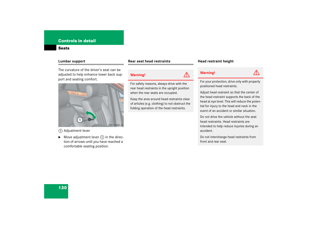 Mercedes-Benz M-Class 2006 Owners Manual User Manual | Page 131 / 539