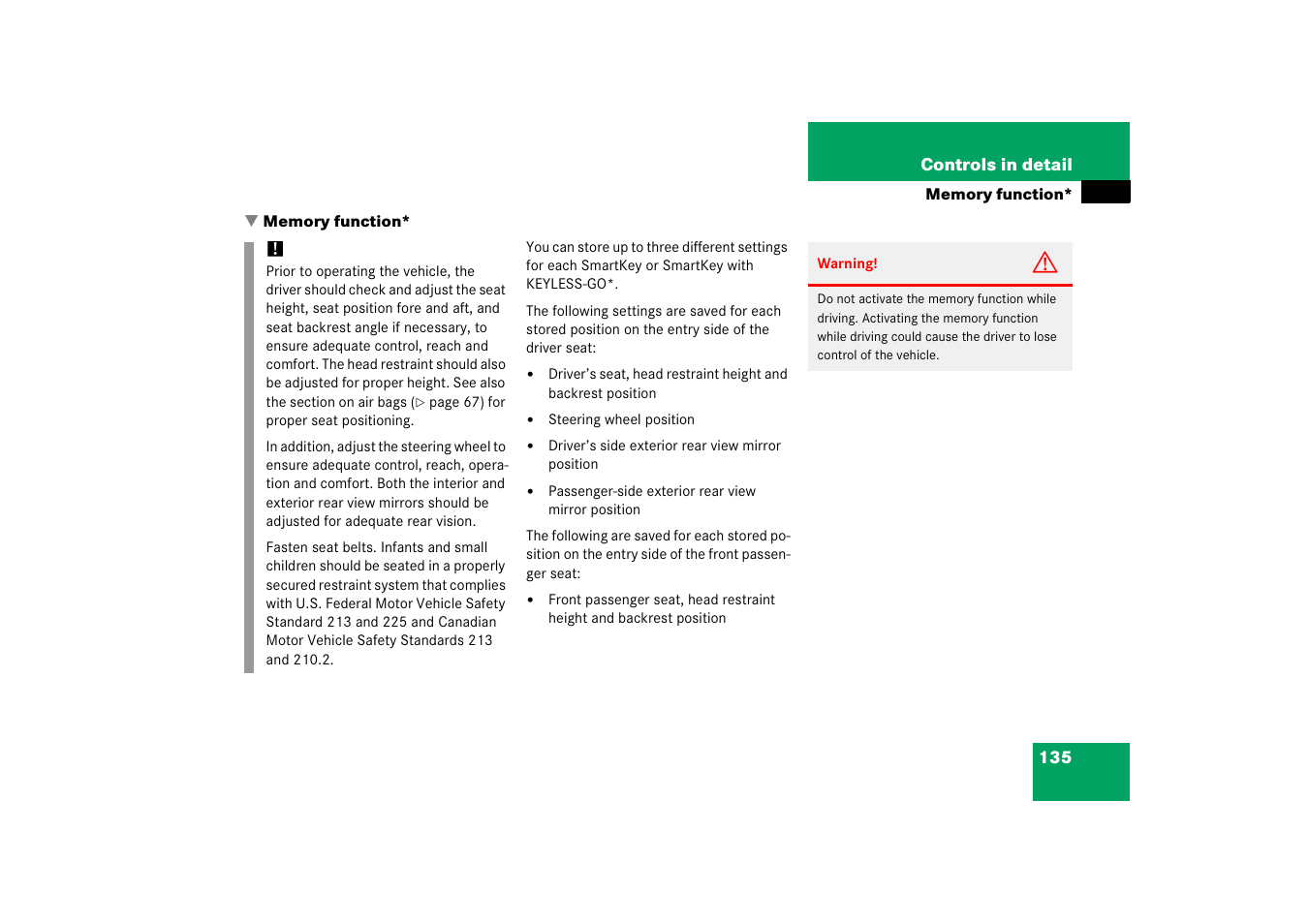 Mercedes-Benz M-Class 2006 Owners Manual User Manual | Page 136 / 539
