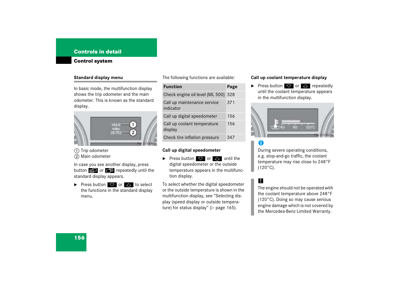 Mercedes-Benz M-Class 2006 Owners Manual User Manual | Page 157 / 539