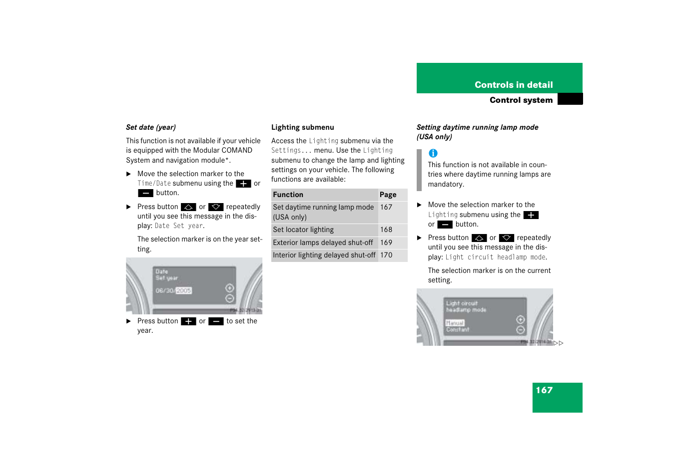 Mercedes-Benz M-Class 2006 Owners Manual User Manual | Page 168 / 539