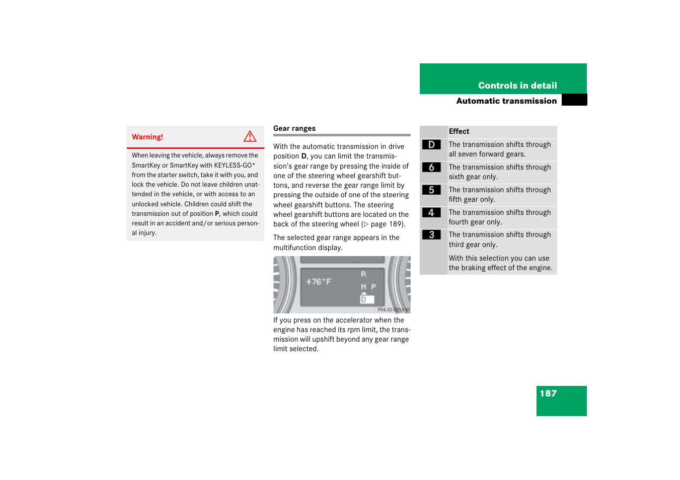Mercedes-Benz M-Class 2006 Owners Manual User Manual | Page 188 / 539