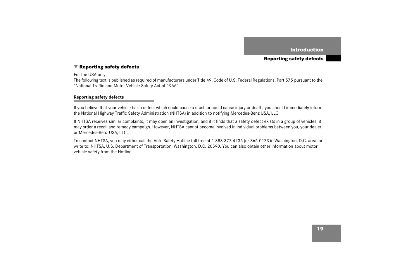 Mercedes-Benz M-Class 2006 Owners Manual User Manual | Page 20 / 539