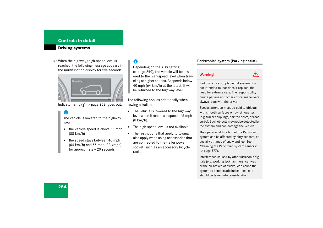 Mercedes-Benz M-Class 2006 Owners Manual User Manual | Page 255 / 539