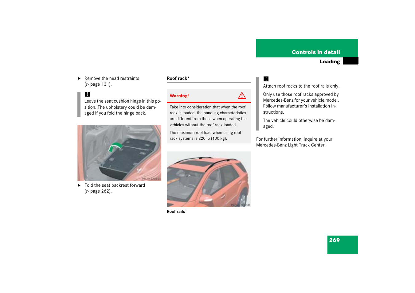 Mercedes-Benz M-Class 2006 Owners Manual User Manual | Page 270 / 539