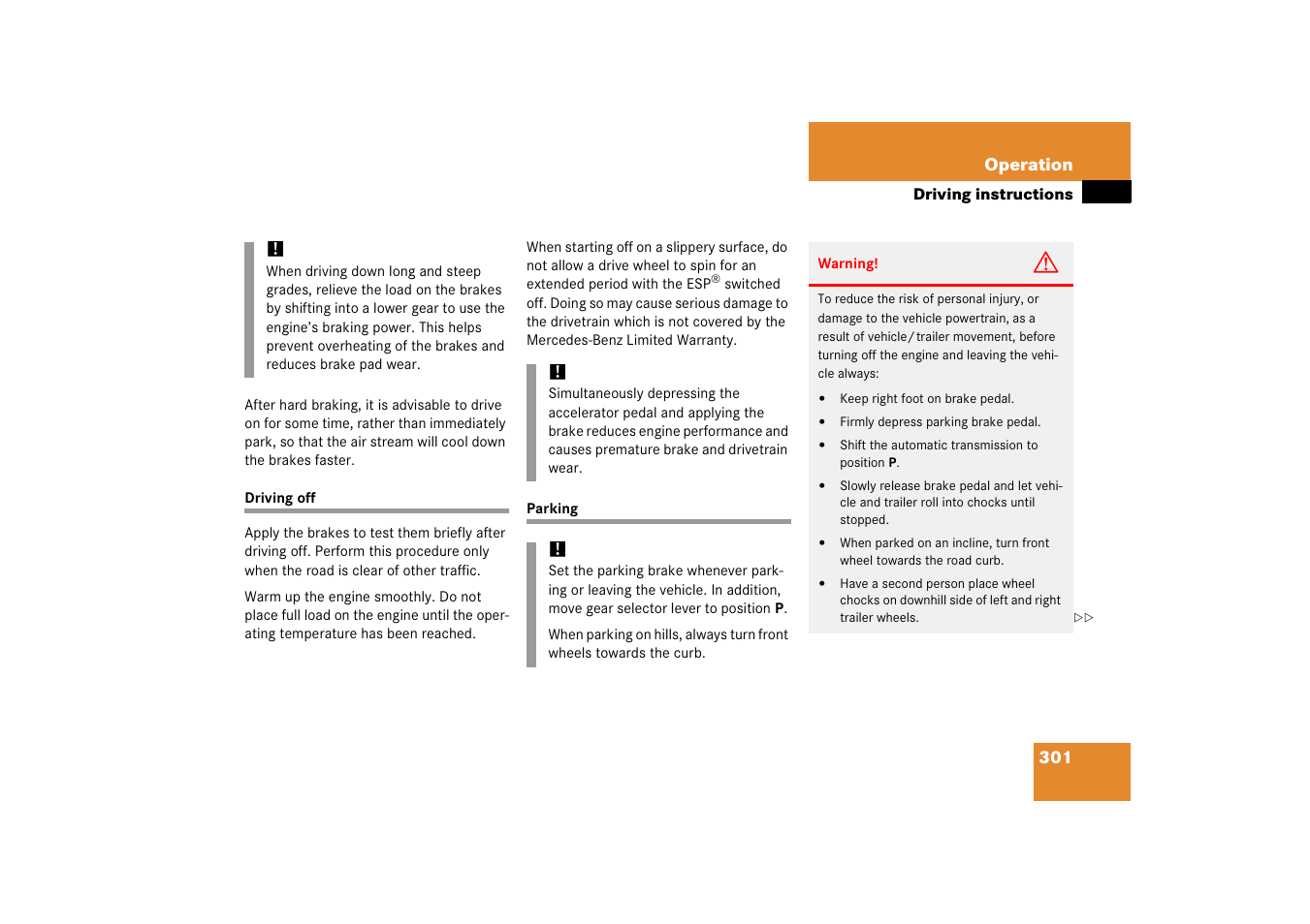 Mercedes-Benz M-Class 2006 Owners Manual User Manual | Page 302 / 539
