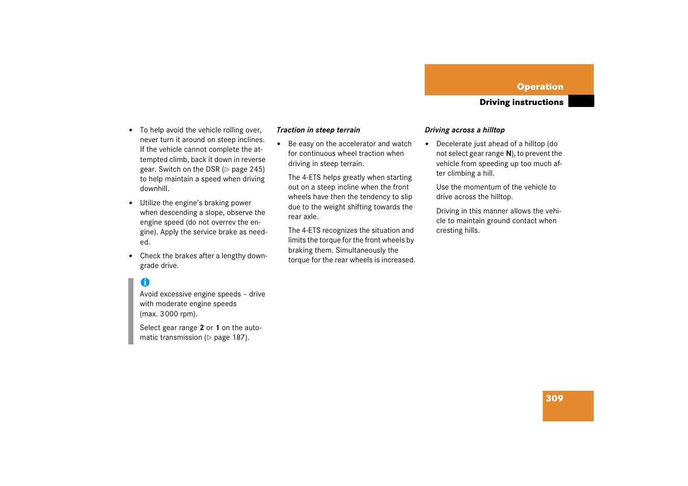 Mercedes-Benz M-Class 2006 Owners Manual User Manual | Page 310 / 539