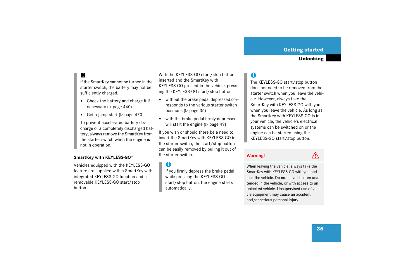 Mercedes-Benz M-Class 2006 Owners Manual User Manual | Page 36 / 539