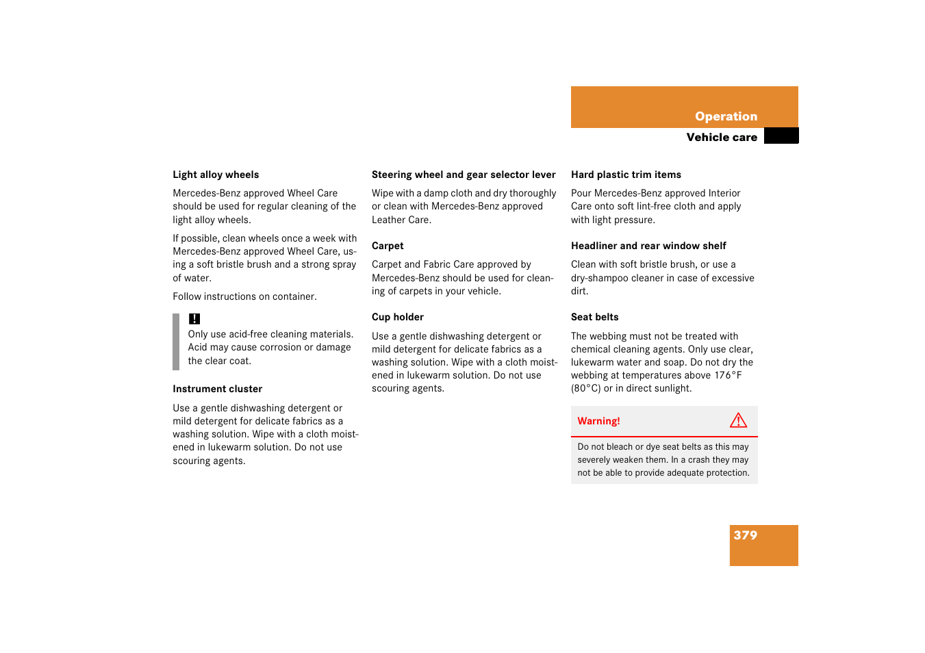 Mercedes-Benz M-Class 2006 Owners Manual User Manual | Page 380 / 539