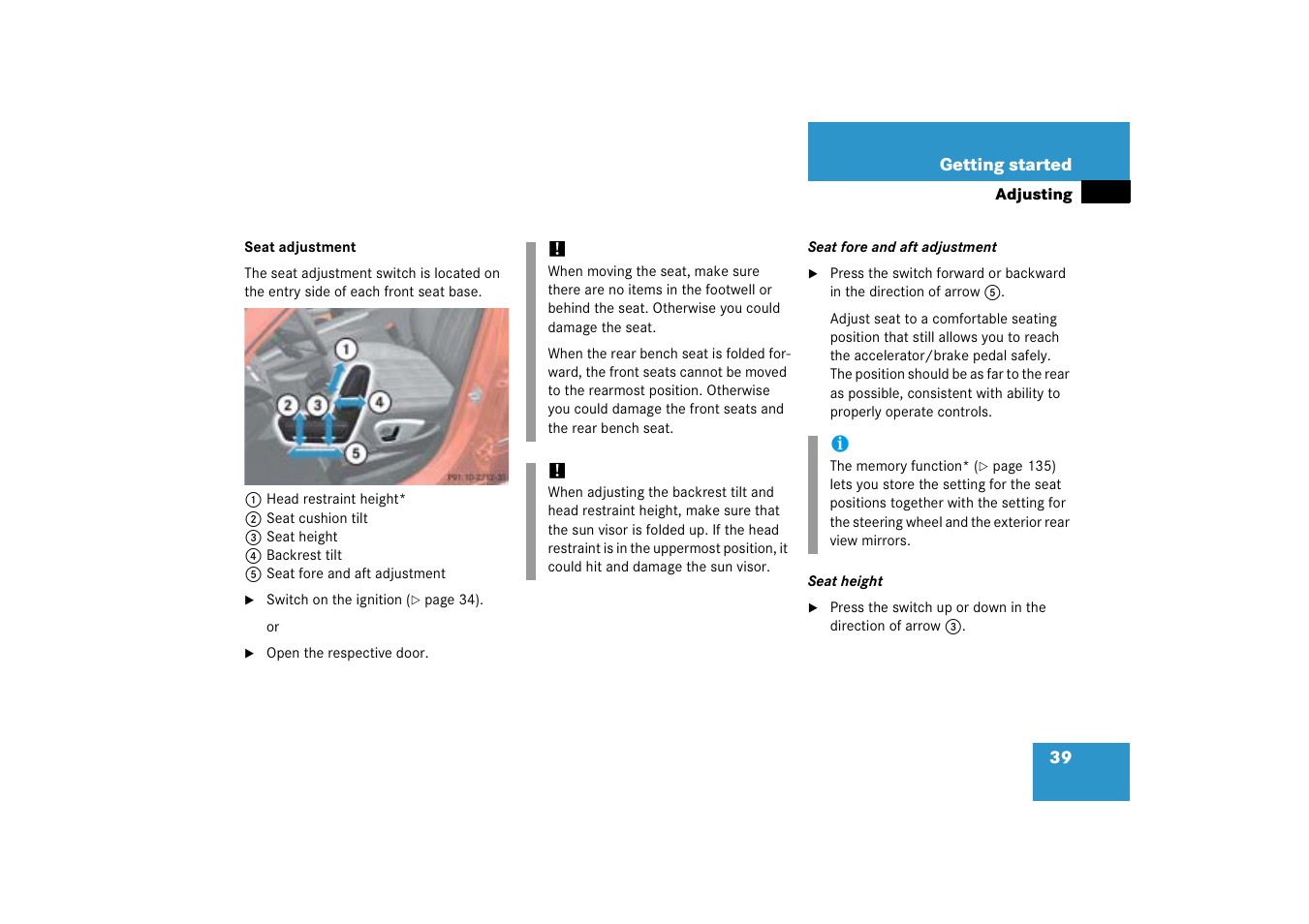 Mercedes-Benz M-Class 2006 Owners Manual User Manual | Page 40 / 539