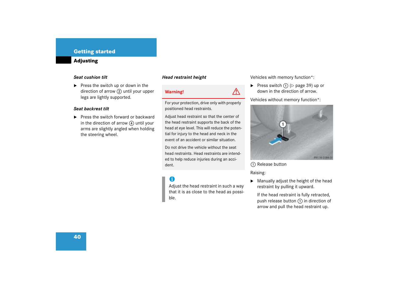 Mercedes-Benz M-Class 2006 Owners Manual User Manual | Page 41 / 539