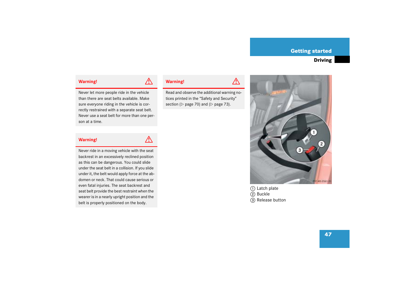 Mercedes-Benz M-Class 2006 Owners Manual User Manual | Page 48 / 539