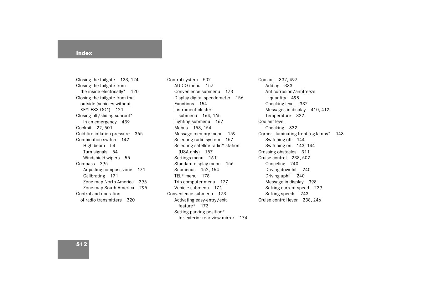 Mercedes-Benz M-Class 2006 Owners Manual User Manual | Page 513 / 539