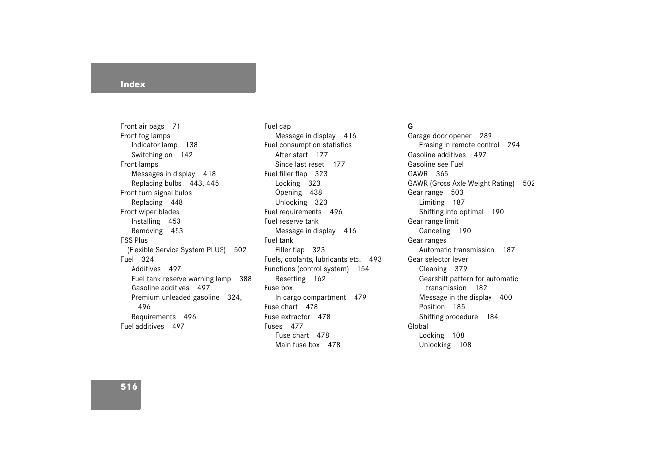 Mercedes-Benz M-Class 2006 Owners Manual User Manual | Page 517 / 539