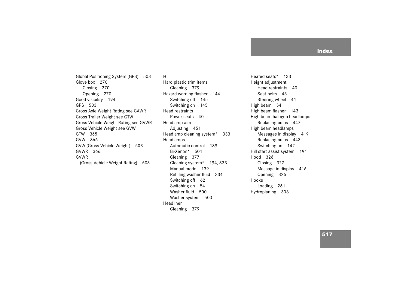Mercedes-Benz M-Class 2006 Owners Manual User Manual | Page 518 / 539
