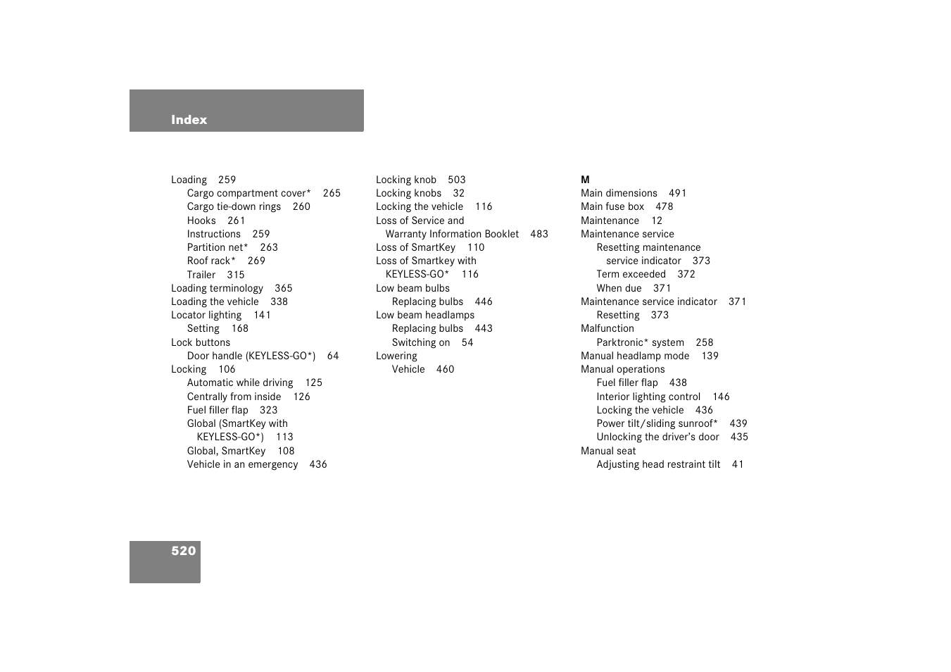 Mercedes-Benz M-Class 2006 Owners Manual User Manual | Page 521 / 539