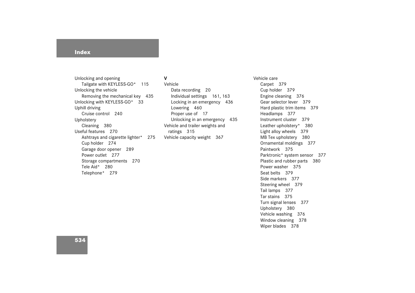 Mercedes-Benz M-Class 2006 Owners Manual User Manual | Page 535 / 539