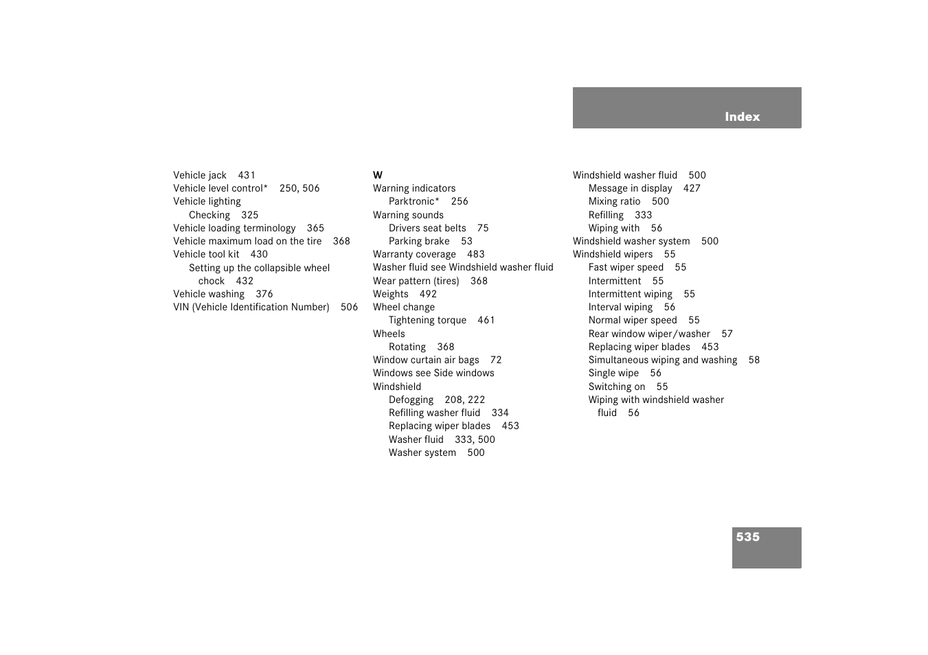 Mercedes-Benz M-Class 2006 Owners Manual User Manual | Page 536 / 539