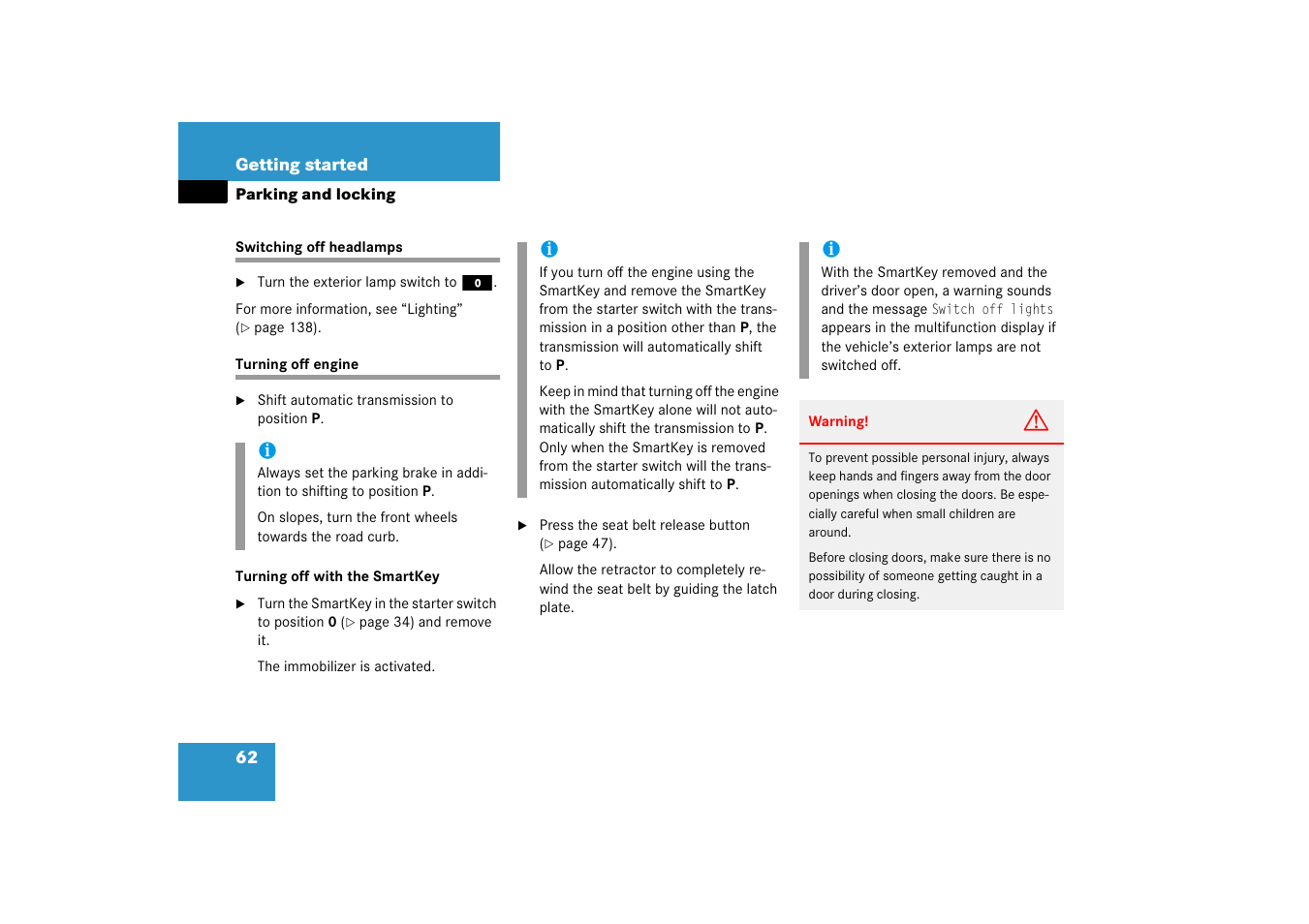 Mercedes-Benz M-Class 2006 Owners Manual User Manual | Page 63 / 539