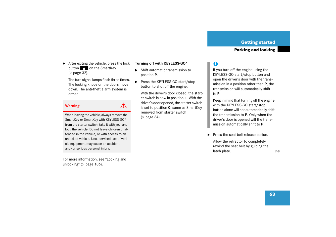 Mercedes-Benz M-Class 2006 Owners Manual User Manual | Page 64 / 539