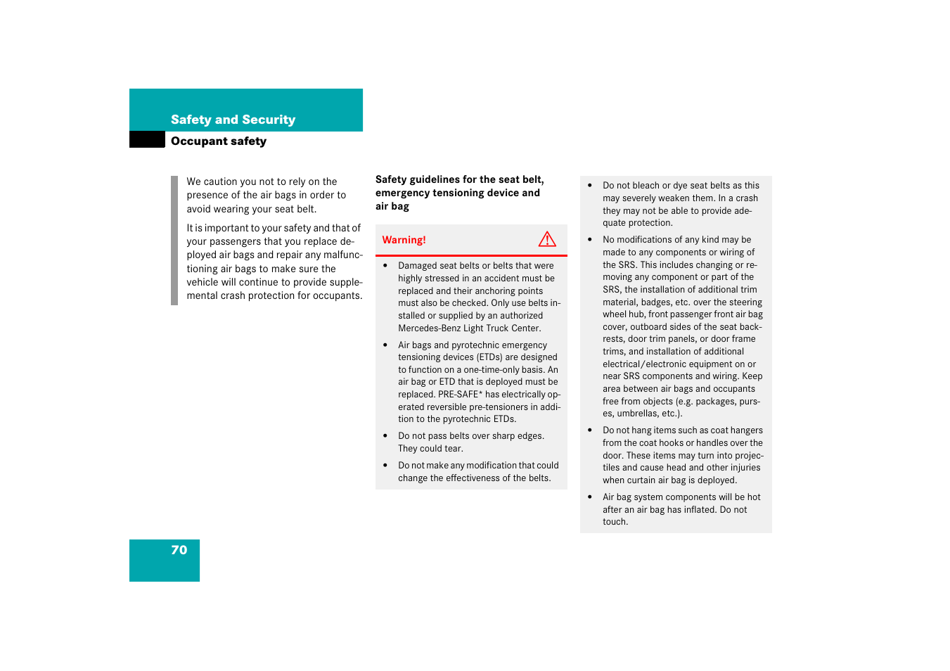 Mercedes-Benz M-Class 2006 Owners Manual User Manual | Page 71 / 539