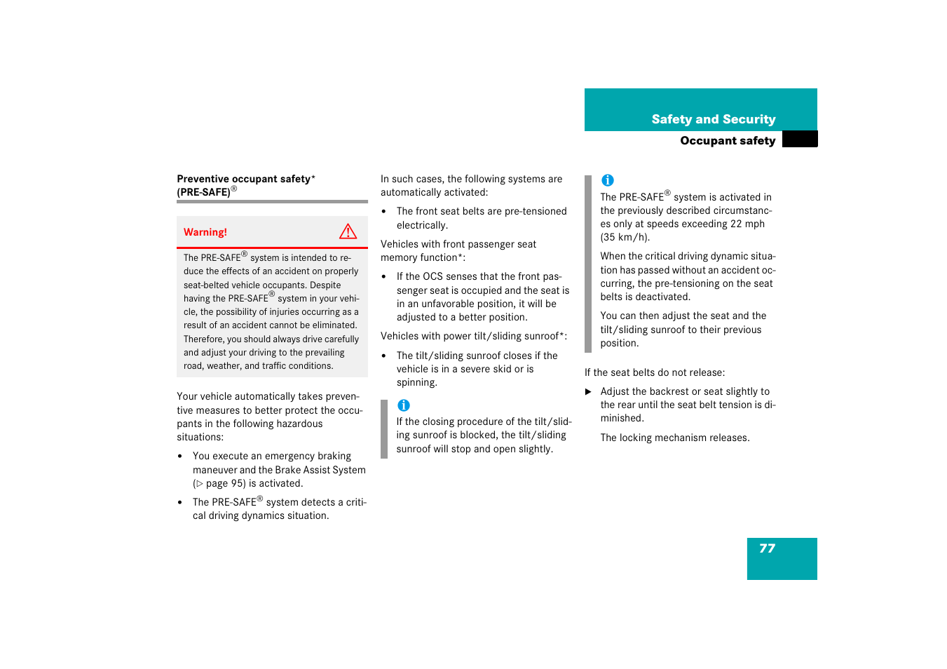 Mercedes-Benz M-Class 2006 Owners Manual User Manual | Page 78 / 539