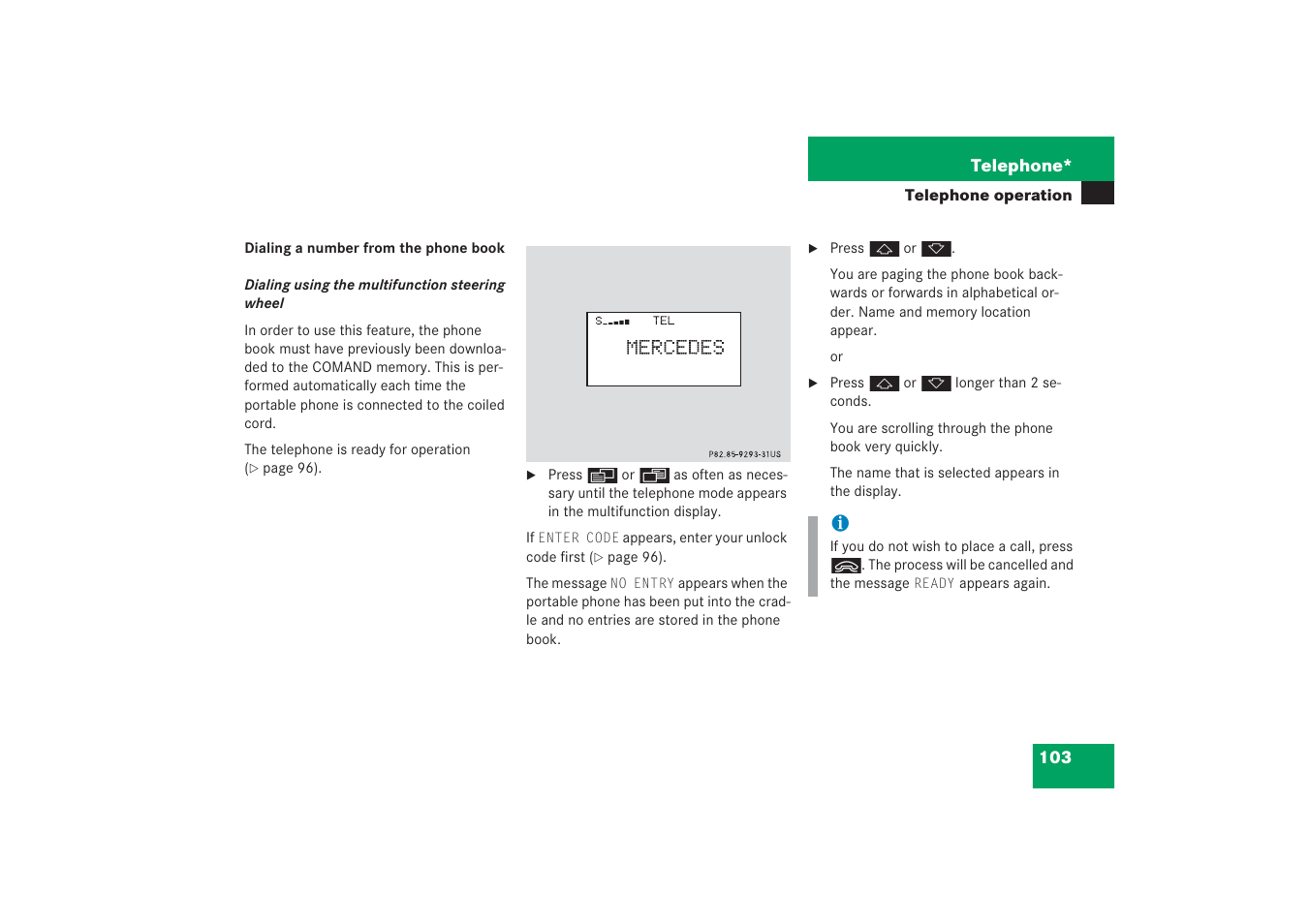 Mercedes-Benz G-Class 2006 COMAND Manual User Manual | Page 109 / 239