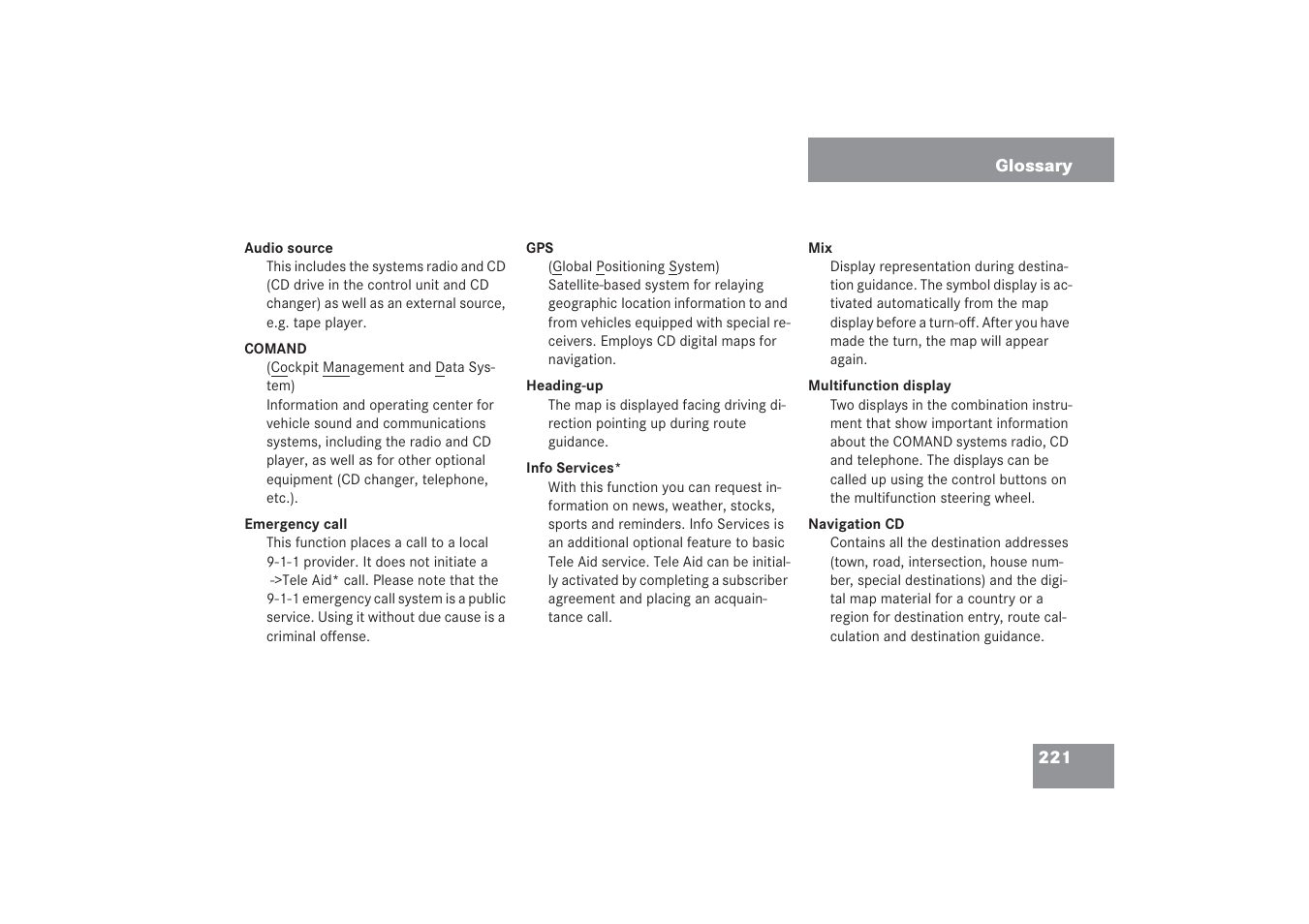 Mercedes-Benz G-Class 2006 COMAND Manual User Manual | Page 227 / 239