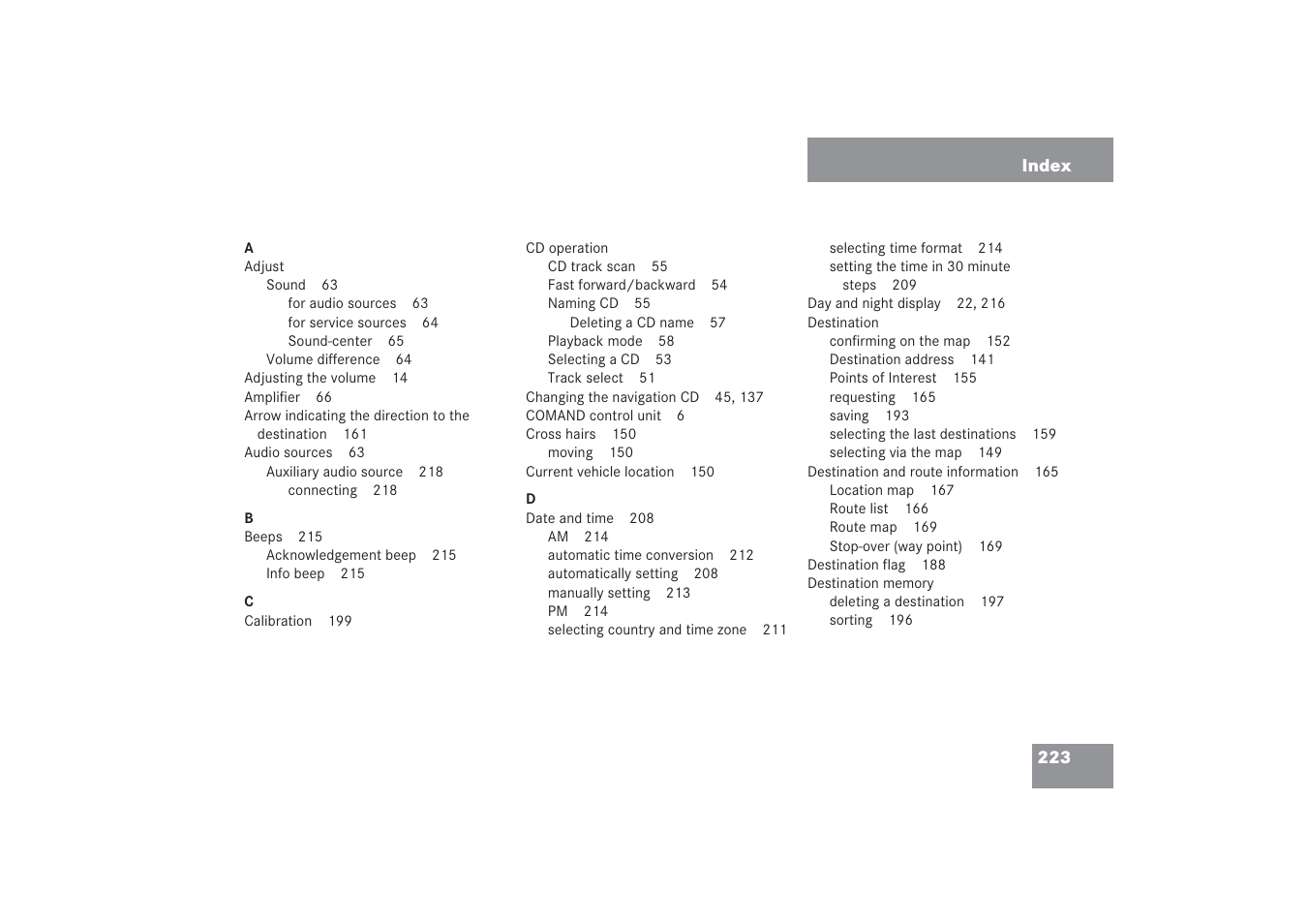 Mercedes-Benz G-Class 2006 COMAND Manual User Manual | Page 229 / 239