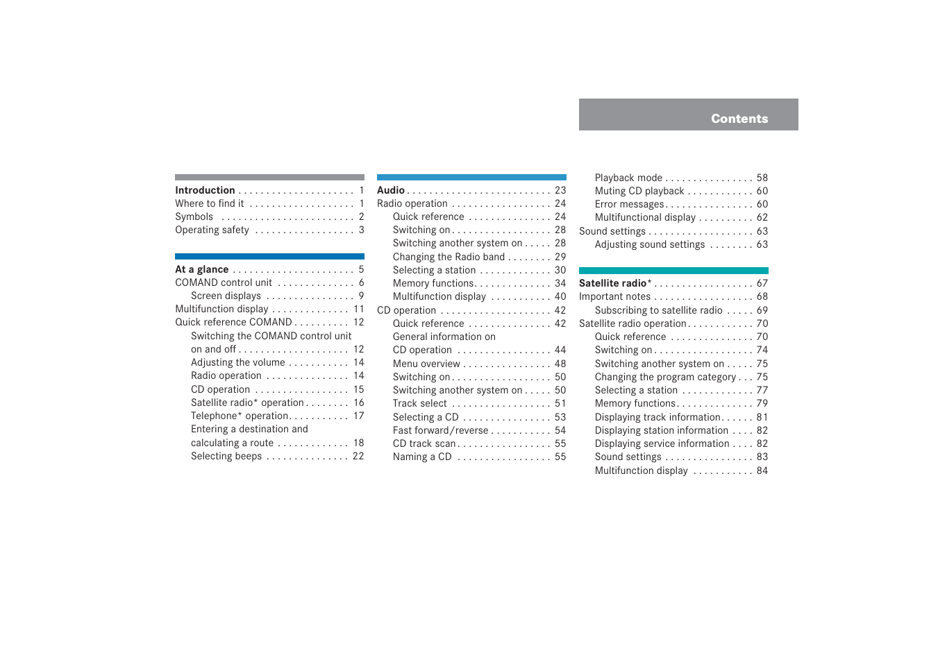 Mercedes-Benz G-Class 2006 COMAND Manual User Manual | Page 3 / 239