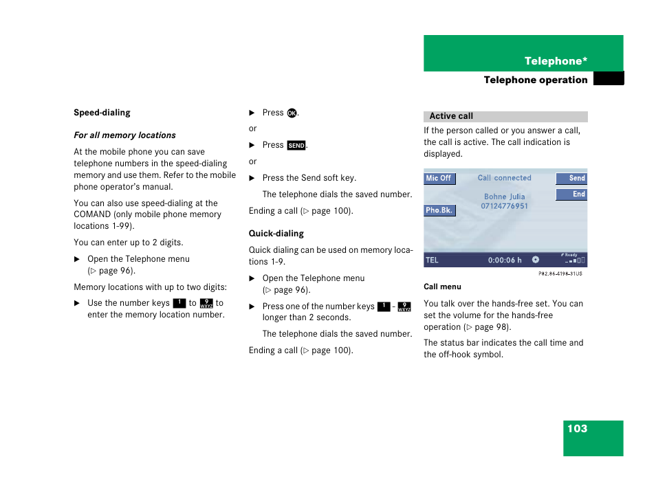 Mercedes-Benz C-Class 2006 COMAND Manual User Manual | Page 105 / 202